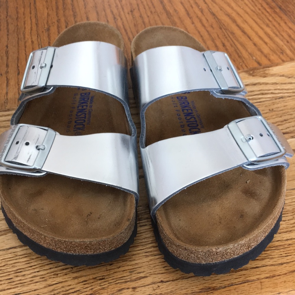 Silver Birkenstocks